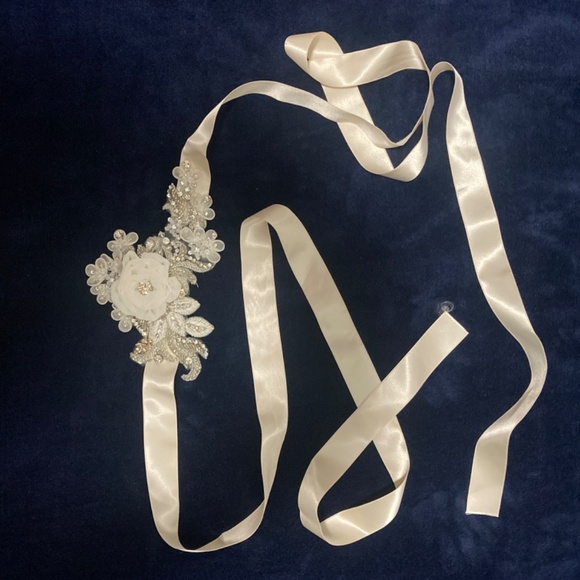 Beaded Floral Bridal belt
